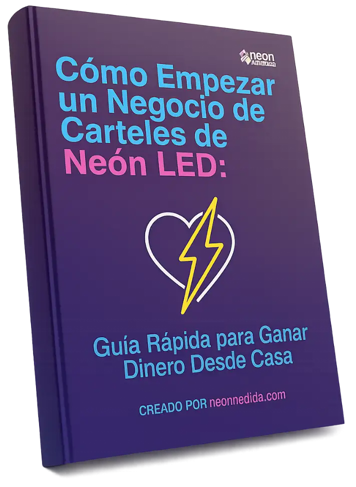Mockup del Ebook - Cómo Empezar un Negocio de Carteles de Neón LED